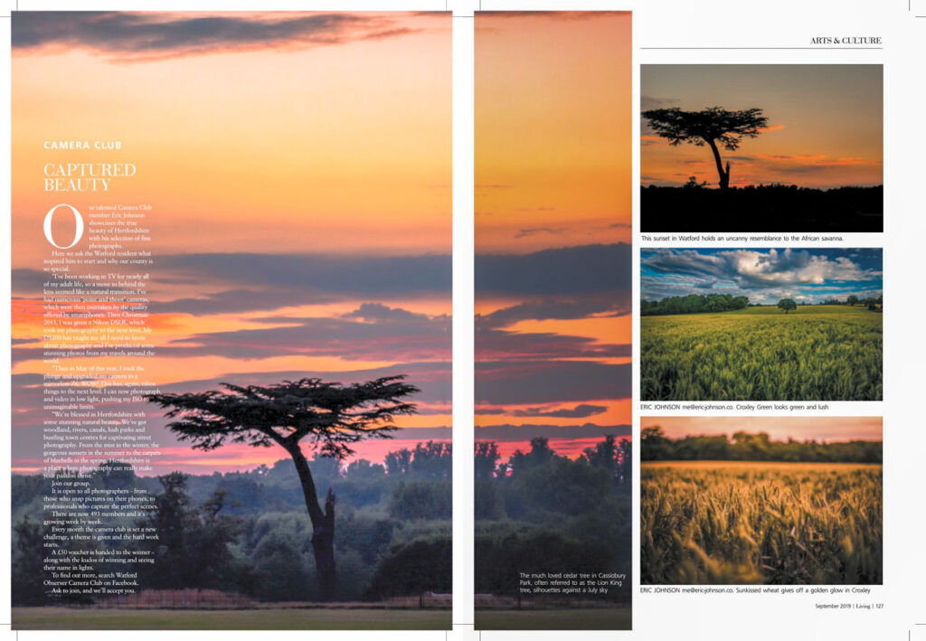 Hertfordshire Living feature spread