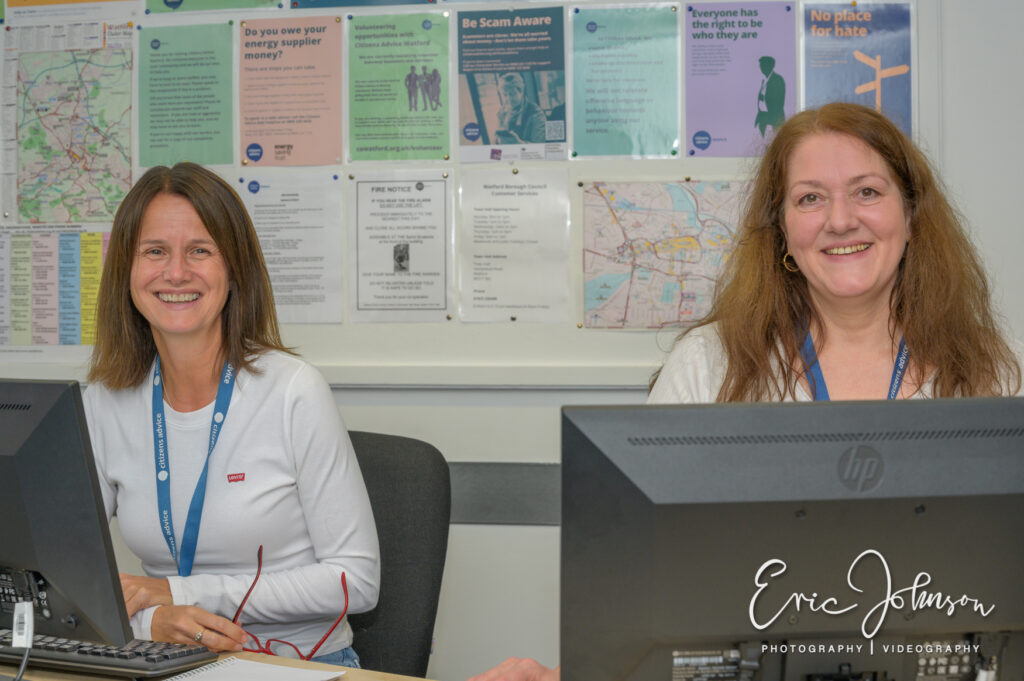 Photography for Citizens Advice 15 Professional portrait of a Citizens Advice staff member in Watford