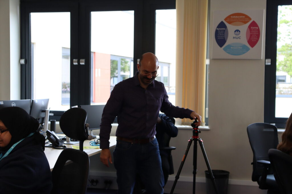 HERTS URGENT CARE RECRUITMENT FILM 3 HUC Healthcare staff member at work during filming for a recruitment video