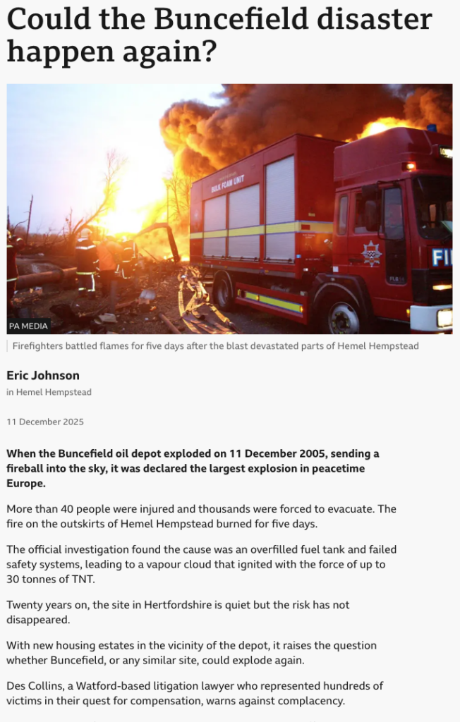 Could the Buncefield disaster happen again?