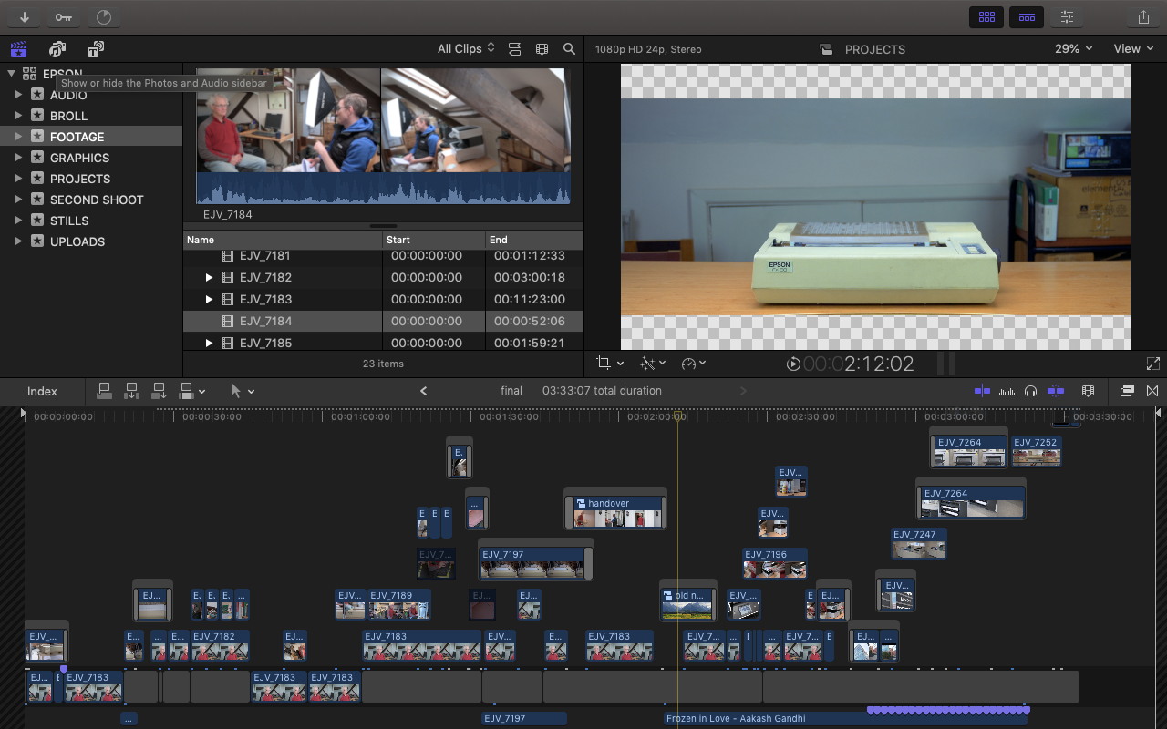 A Unique Video Project for Epson 3 epson edit
